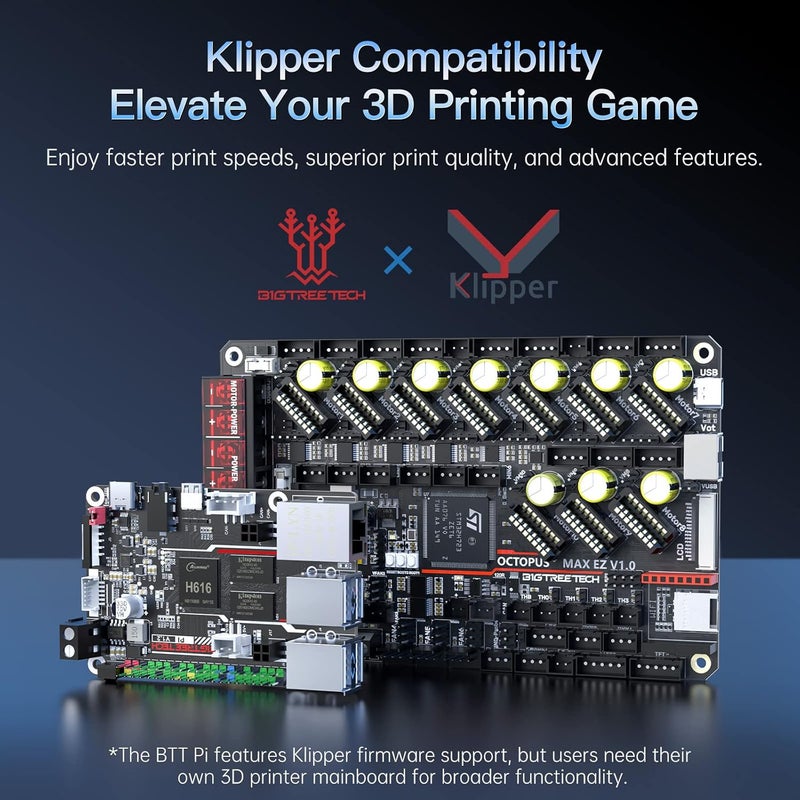 BigTreeTech Pi V1.2 Control Board Quad-Core WiFi 1GB RAM, BTT Pi Support SKR Mini E3 V3.0 Octopus/Pro/Max EZ Kraken SKR Pico Silent Board to Run Klipper VS Raspberry-Pi 4/3B for i3/CoreXY 3D Printer - Image 4